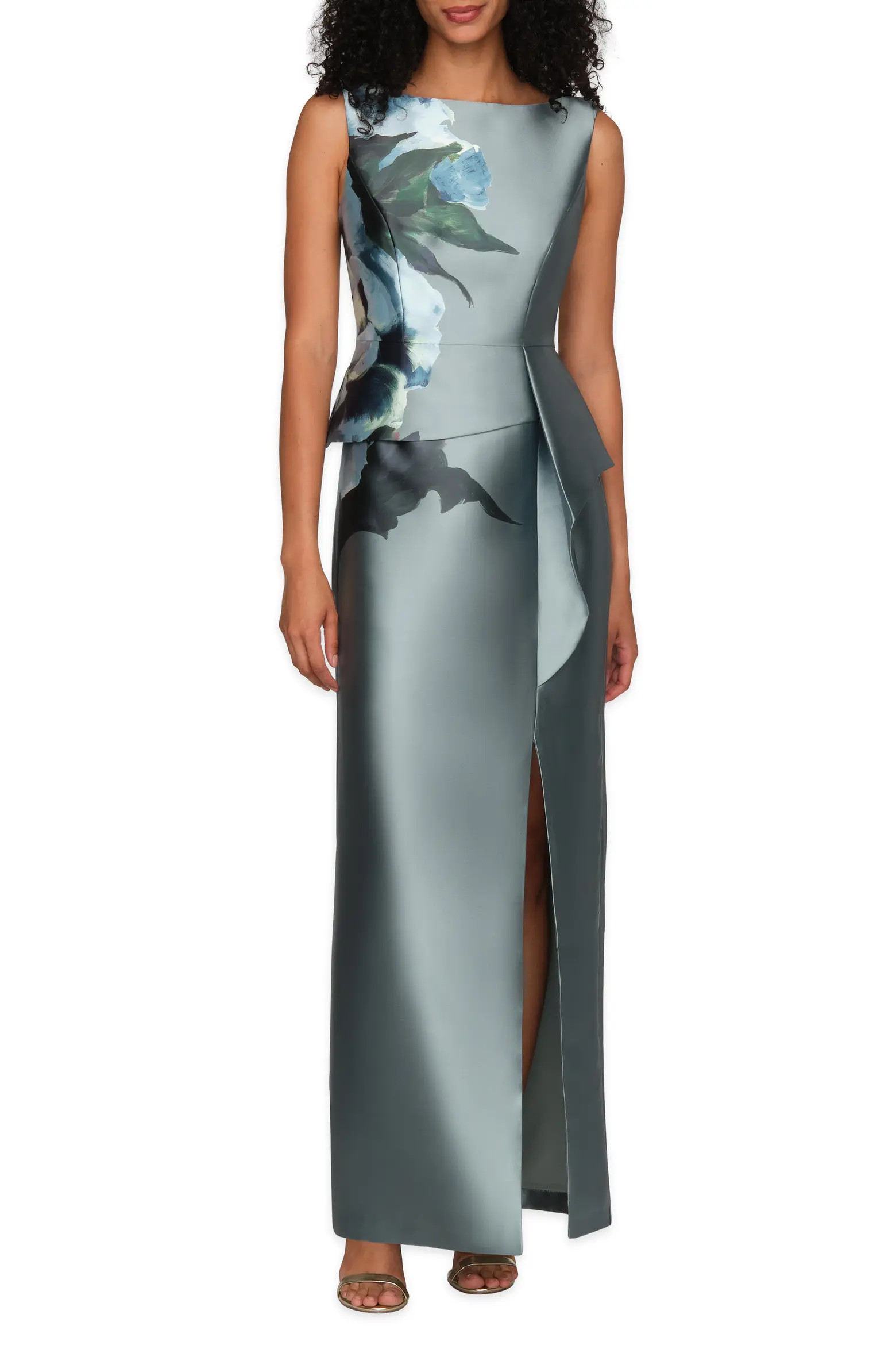 Kay Unger Luciana Placed Floral Column Gown (Women) | Nordstrom | Nordstrom