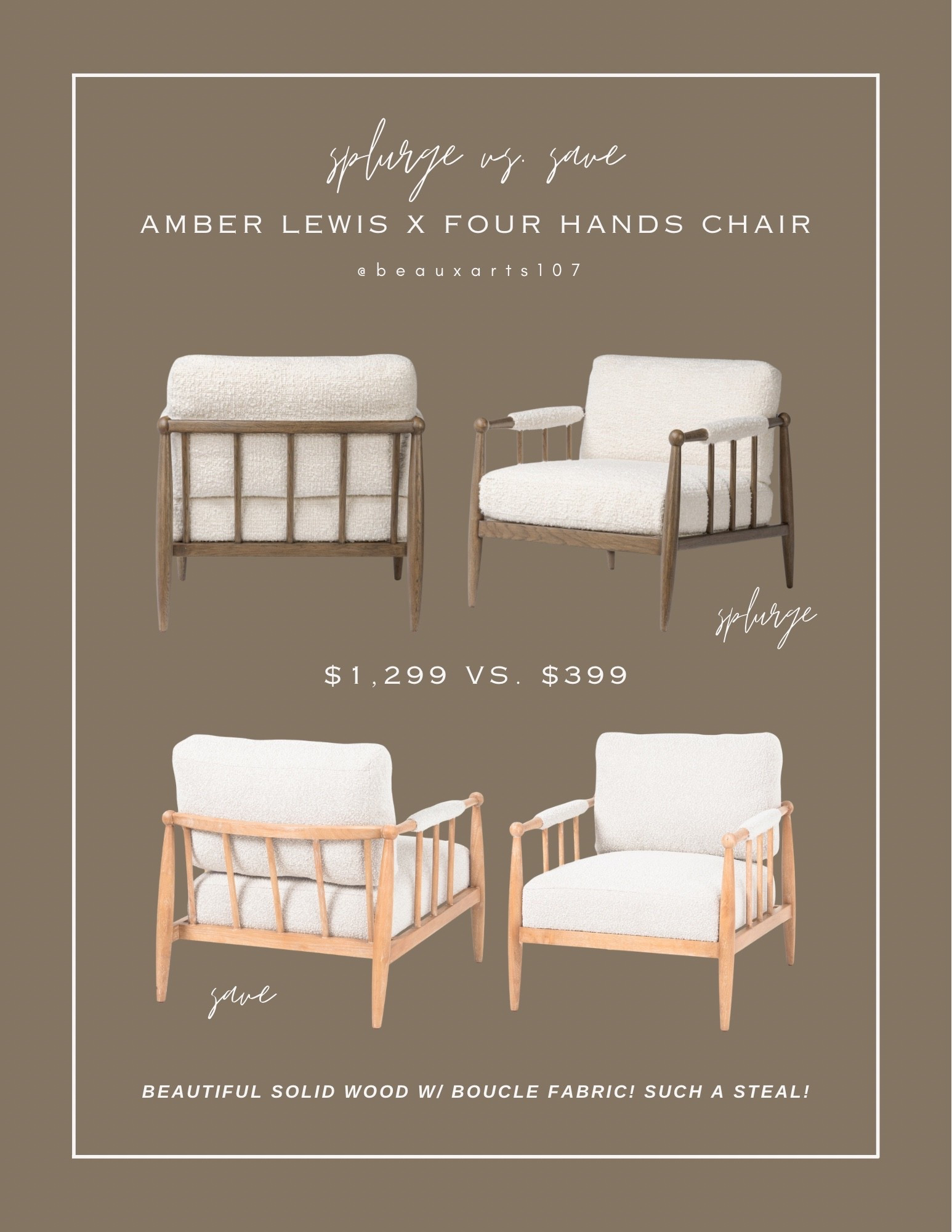 Save on this gorgeous designer look for less deal of the Amber Lewis x Four Hands arm chair w/ boucle fabric!!

#LTKStyleTip #LTKSaleAlert #LTKHome