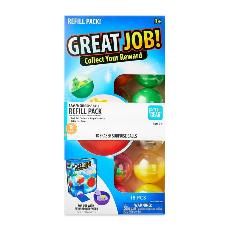 Pen+Gear Eraser Pals Surprise Ball Refill Pack, 18 Count | Walmart (US)