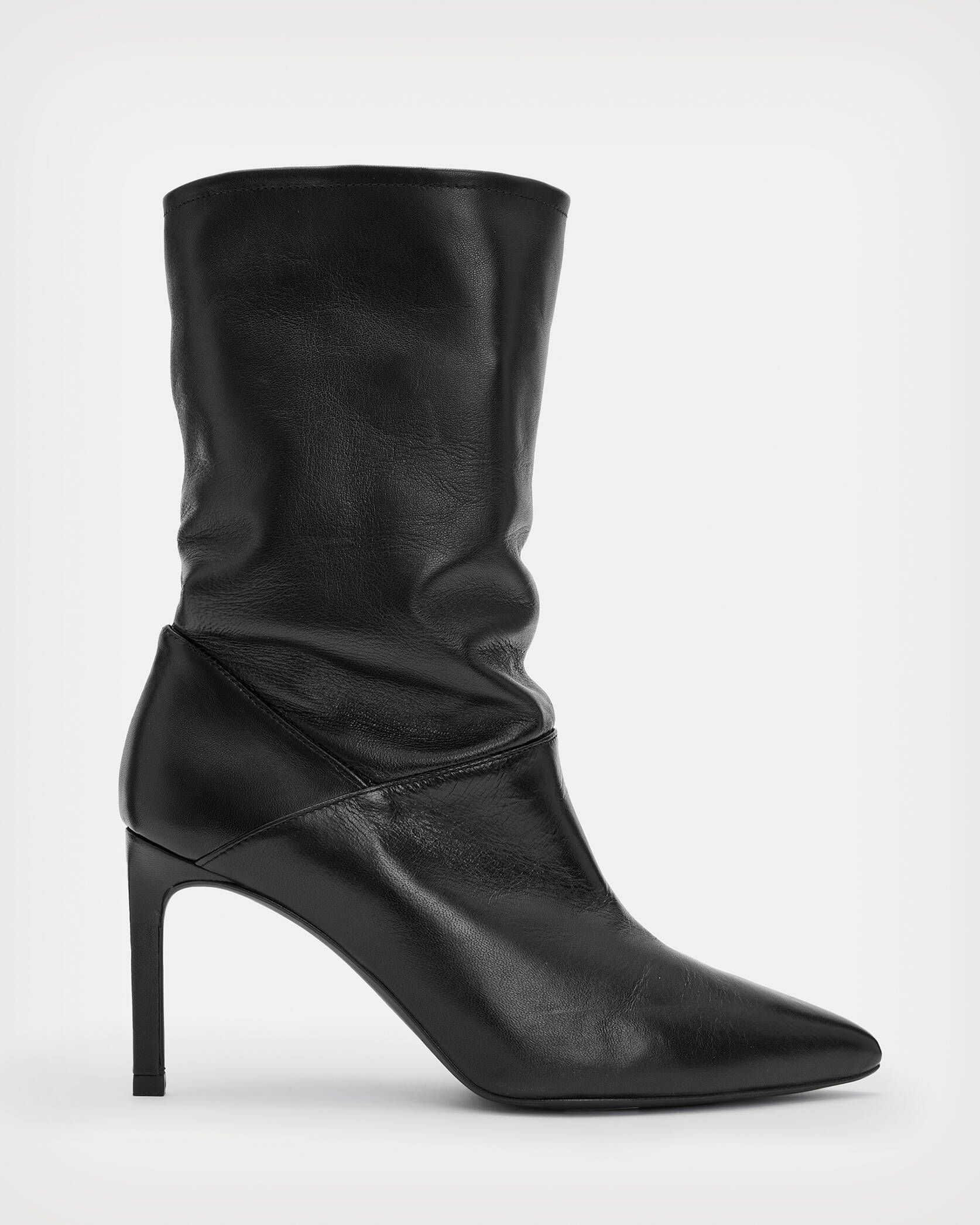 Orlana Leather Boots Black | ALLSAINTS US | AllSaints US