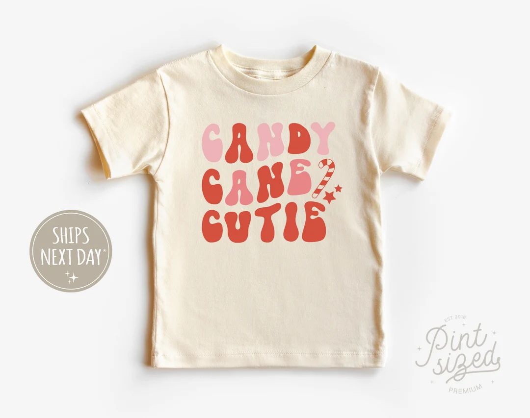 Candy Cane Cutie Toddler Shirt  Christmas Retro Kids Shirt  - Etsy | Etsy (US)