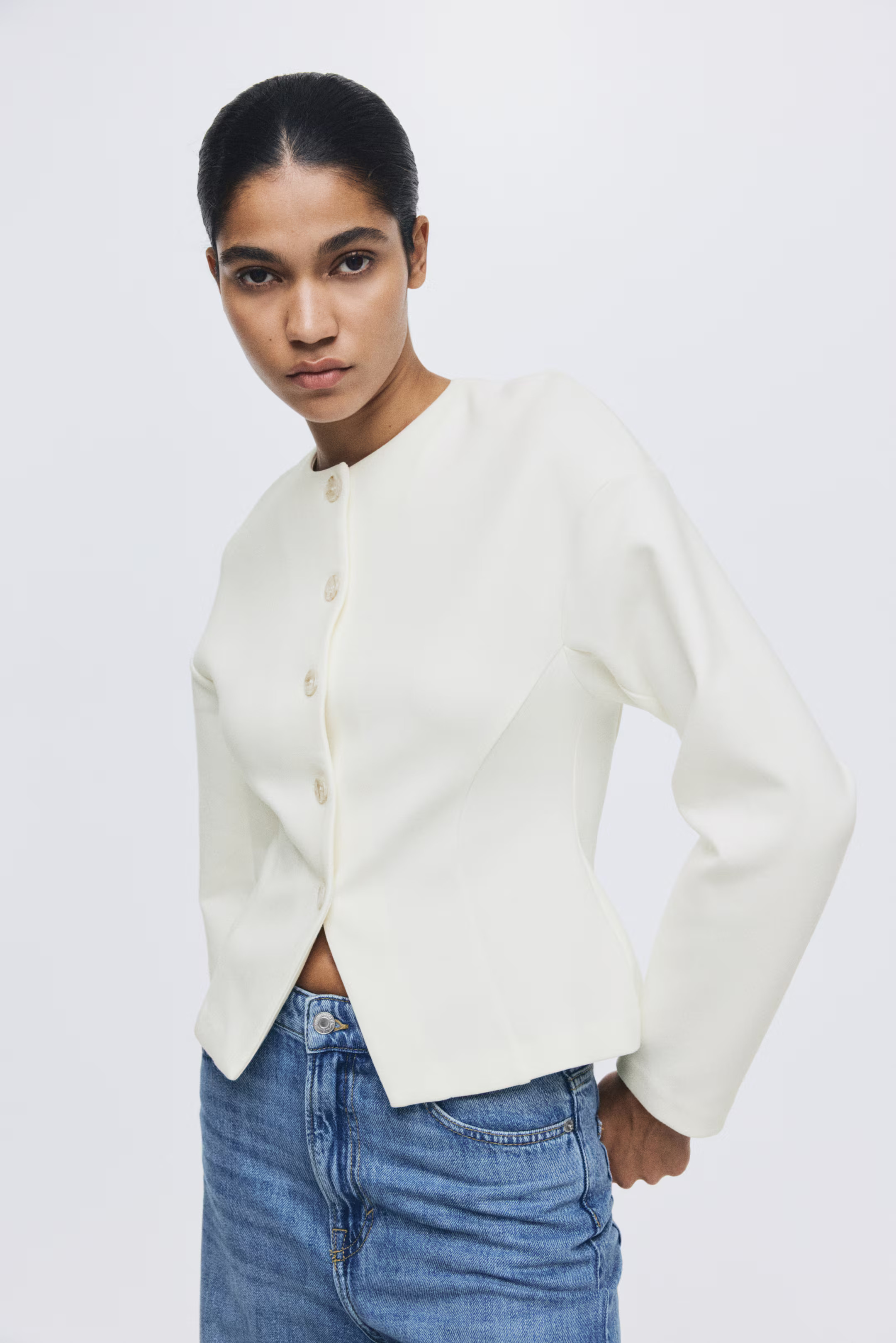 Collarless Scuba Blazer | H&M (US + CA)