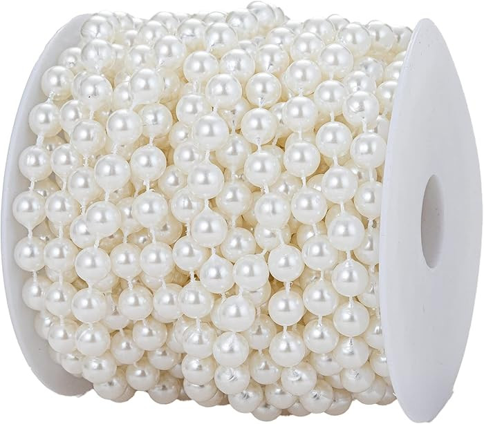 8mm Crafts Faux Pearl Beads Garland Pearl Bead Roll Strand of Pearls to Decorate Floral Centerpie... | Amazon (US)