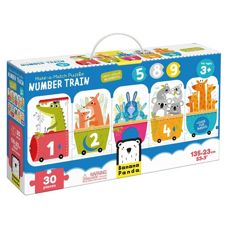 Banana Panda Make-a-Match Puzzle Number Train 3+ | Walmart (US)