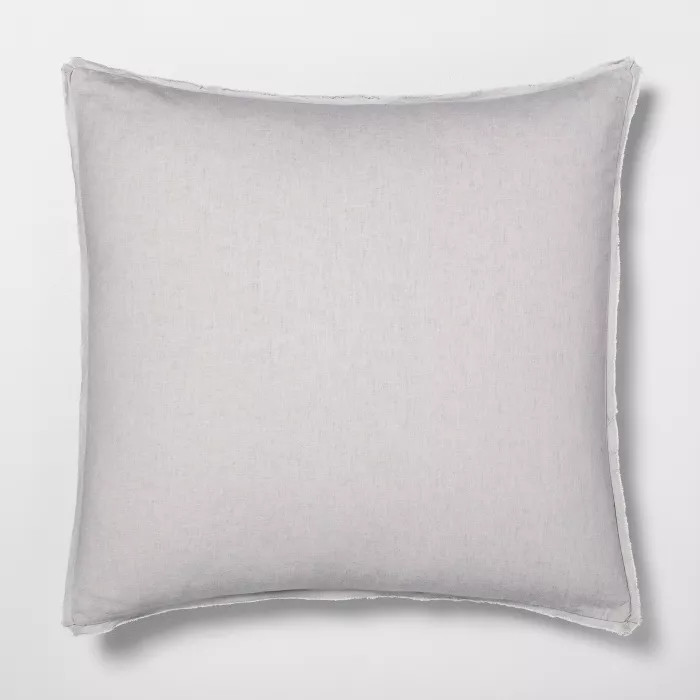 Solid Linen Blend Euro Pillow Sham - Hearth & Hand™ with Magnolia | Target