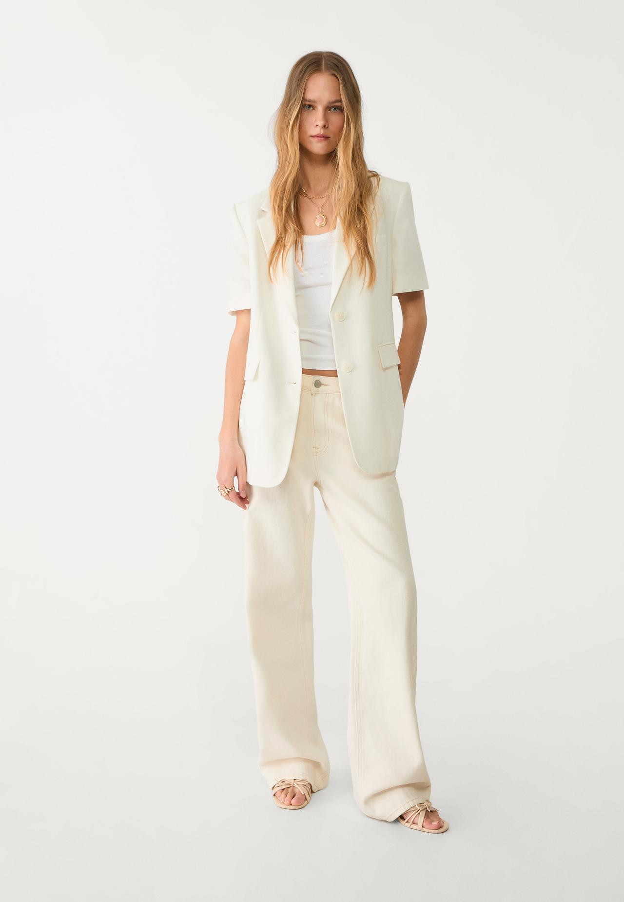 Regular fit short sleeve blazer | Stradivarius (UK)