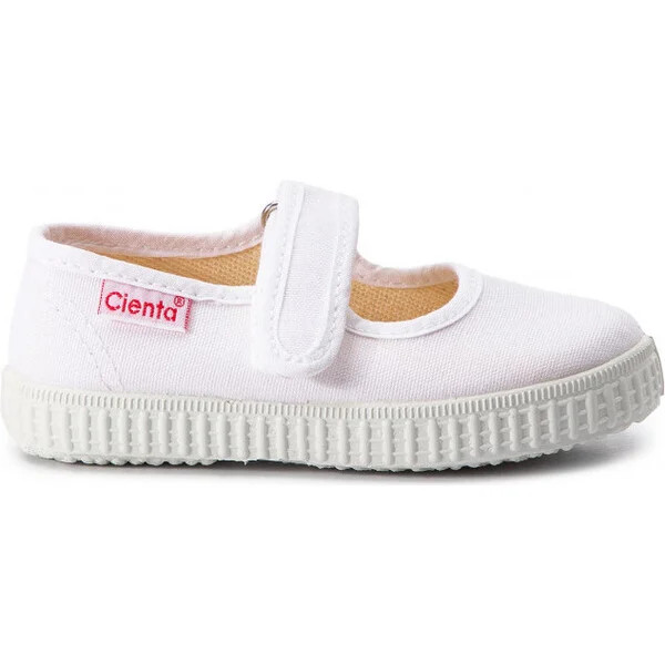 Mary Jane, White Canvas | Maisonette