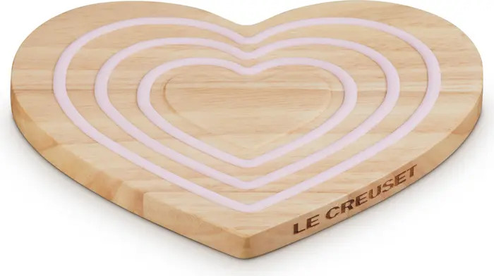 Le Creuset Magnetic Heart Wooden Trivet | Nordstrom | Nordstrom