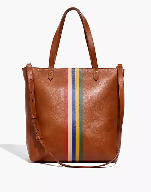 The Zip-Top Medium Transport Tote: Rainbow Stripe Edition | Madewell