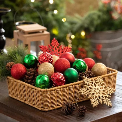 Christmas Tree Decorations Ornament Set for Fall Halloween, 50ct Shatterproof Christmas Ball Ornaments Hanging Xmas Holiday Party Decor | Wayfair North America