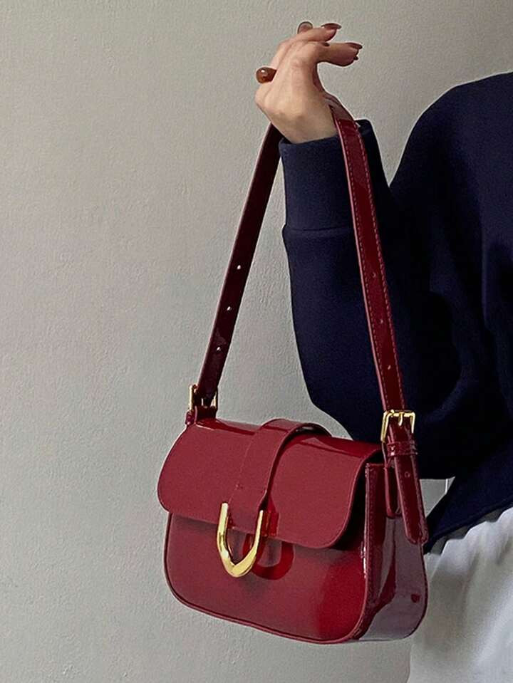 Flap Square Bag Metal Decor Vintage | SHEIN