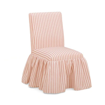 Gertrude Striped Performance Linen Skirted Dining Chair | TOV Furniture