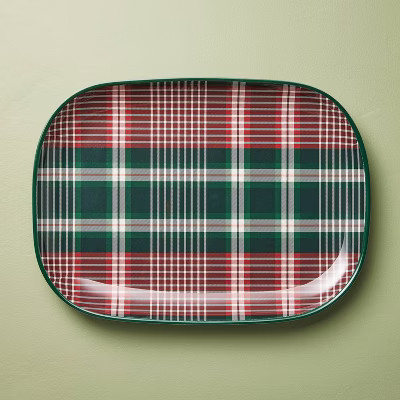 Melamine Serving Tray/Platter Holiday Signature Plaid - Hearth & Hand™ with Magnolia | Target