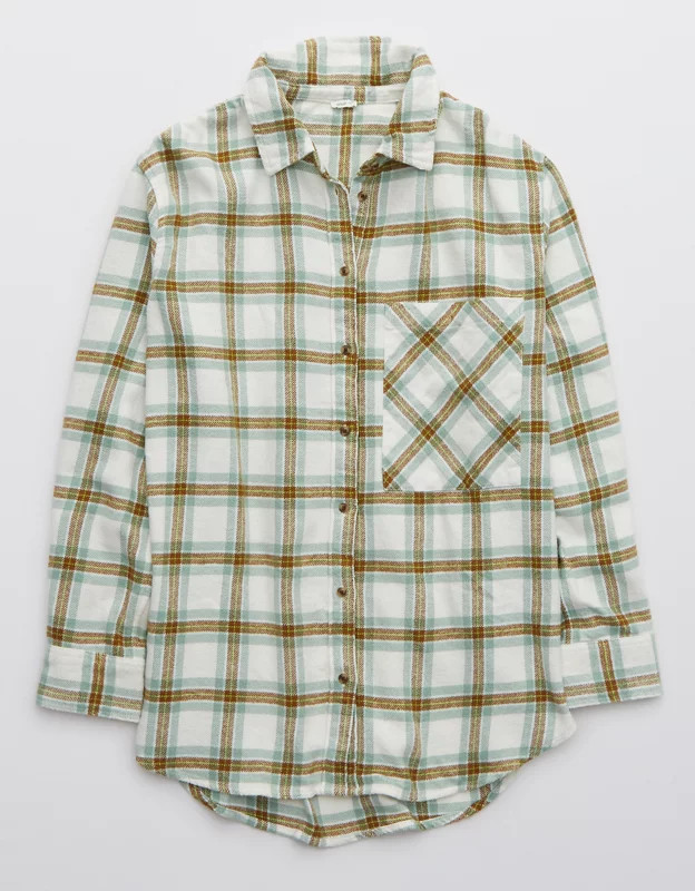 Aerie Anytime Fave Flannel Shirt | American Eagle Outfitters (US & CA)