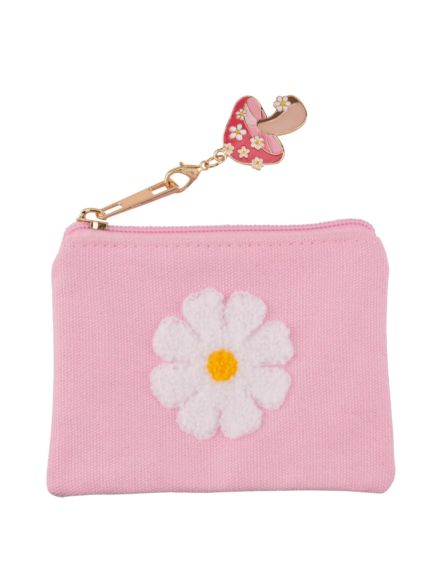 No Boundaries Women's Pink Daisy Coin Bag with Mushroom Charm | Walmart (US)