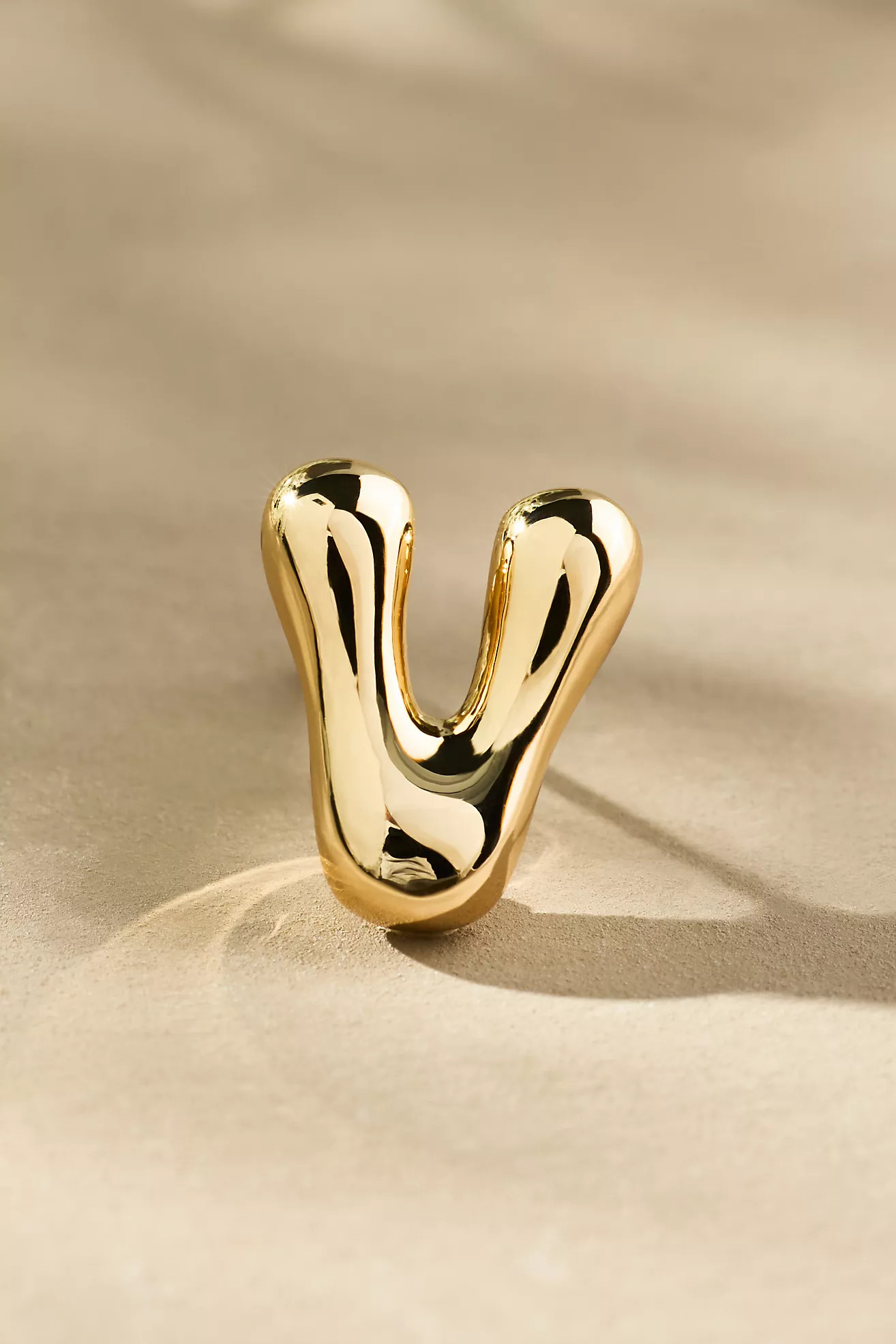 Gold Bubble Letter Monogram Post Earrings | Anthropologie (US)