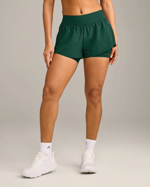 UnifiedMove Double Layer Shorts 5" with Reflective Logo 
 Racing Green | Oner Active (UK / US)