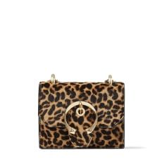 Natural Leopard-Print Pony Super Mini Bag with Metal Buckle | Jimmy Choo (US)