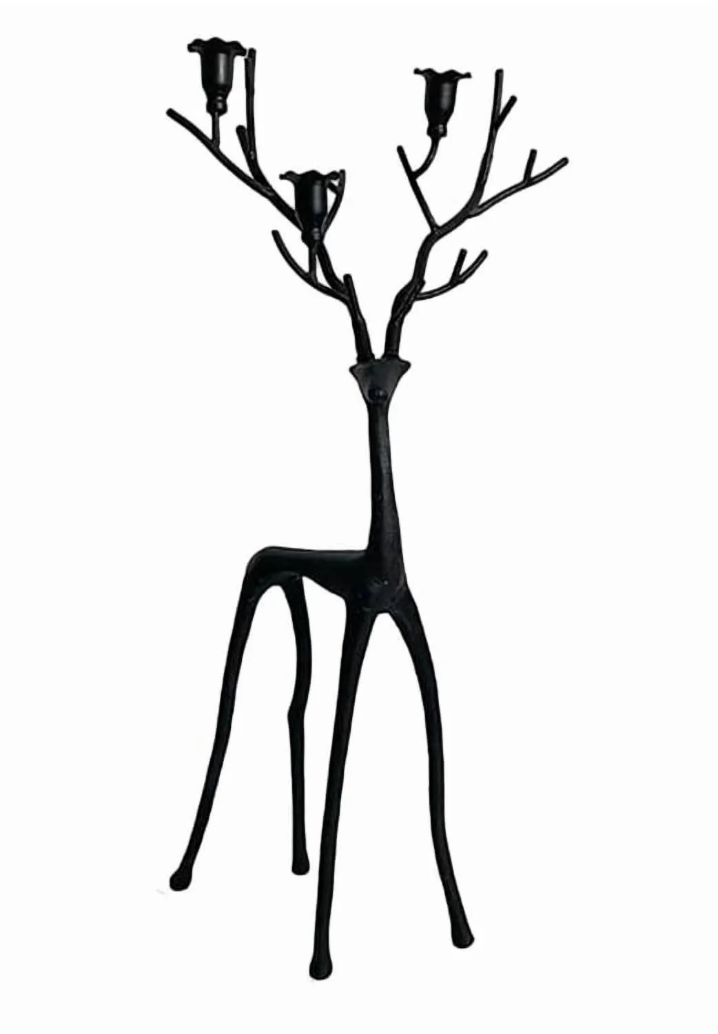 homchy Christmas Reindeer Candle Holder,Metal Reindeer Candle Holder,Black Reindeer Christmas Dec... | Walmart (US)