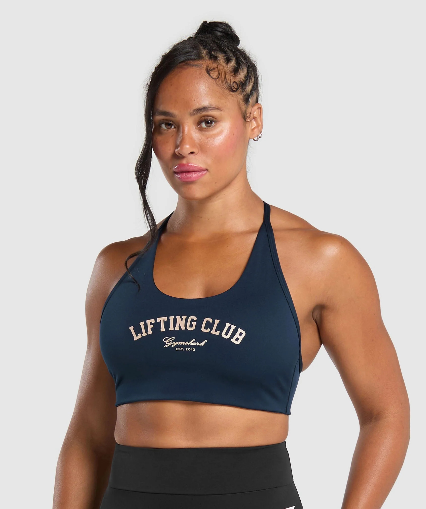 Gymshark Lifting Club Retro Bra - Navy | Gymshark US