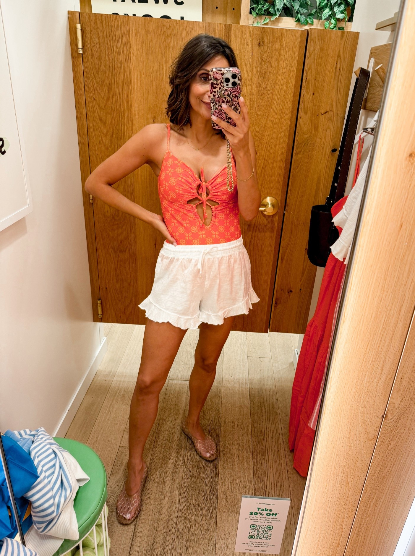 New Aerie swimsuit 
I sized up to a medium 
Small in shorts 

#LTKTravel #LTKSwim #LTKxAerie