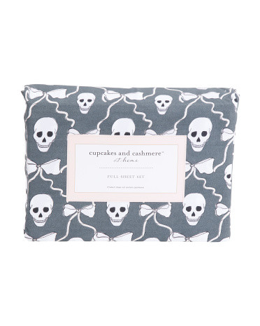 Skull And Bow Sheet Set | TJ Maxx