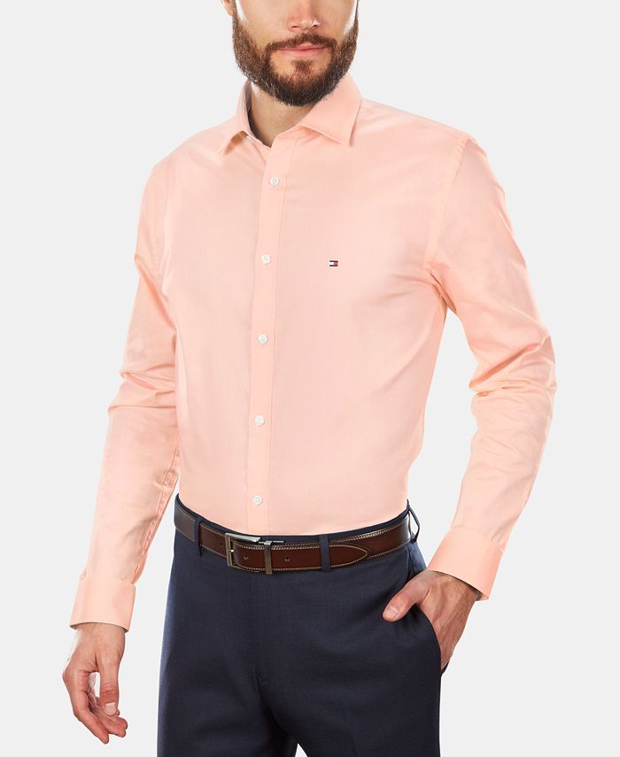 Tommy Hilfiger Men's Slim-Fit Stretch Solid Dress Shirt, Online Exclusive Created for Macy's & Re... | Macys (US)