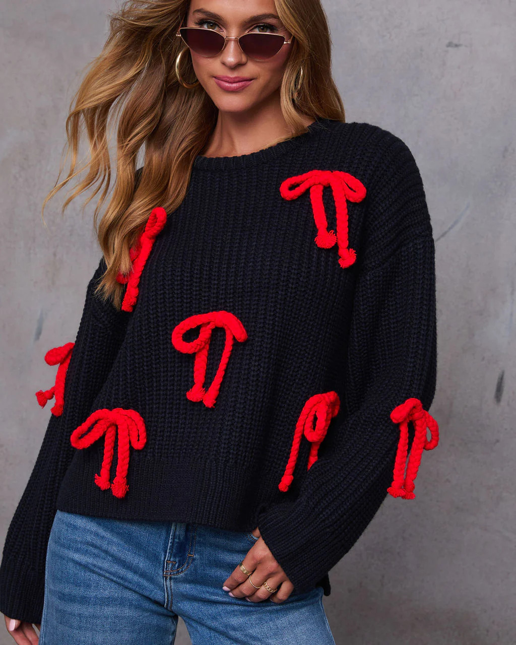Sealed In Bow Detail Pullover Sweater | VICI