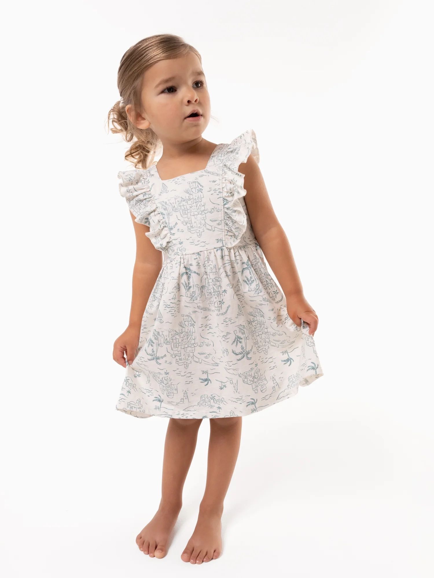 Modern Moments by Gerber Baby and Toddler Girl Ruffle Dress, Sizes 12M-5T | Walmart (US)