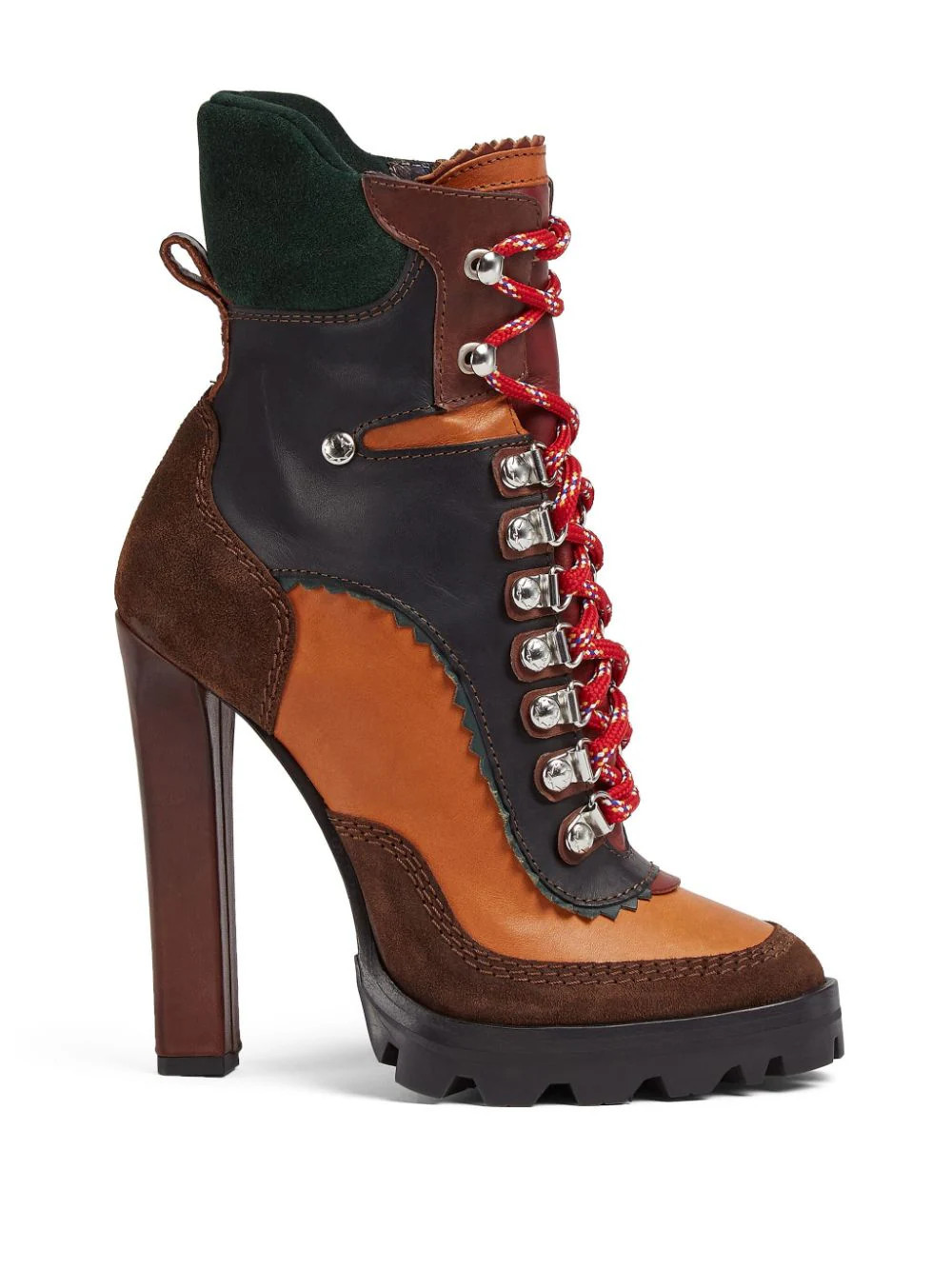 DSQUARED2 120mm round-toe leather boots - Brown | Farfetch Global