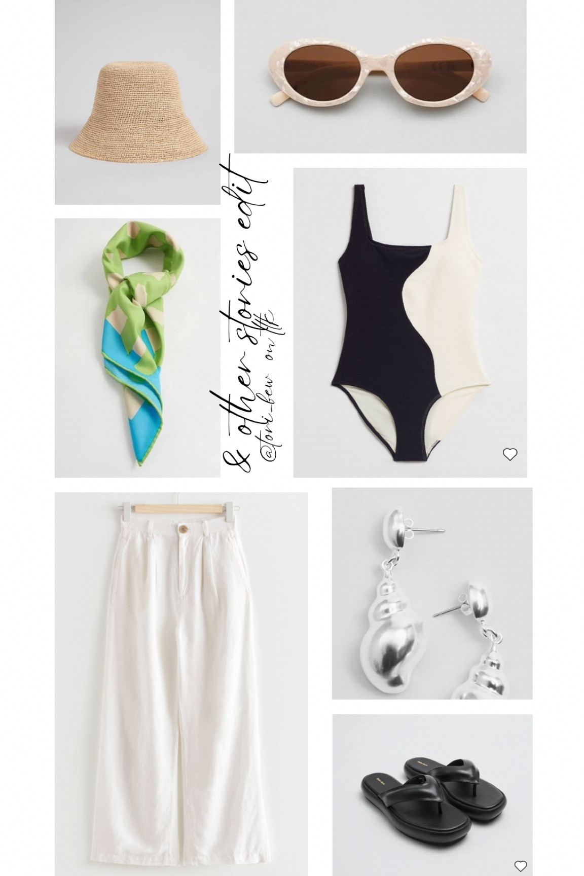 & other stories spring summer look for the pool #whitelinentrousers #sofiarichie #inspired #chicgirlaesthetic #beachwalks #minimalstyle #monochrome 

#LTKstyletip #LTKswim #LTKSeasonal