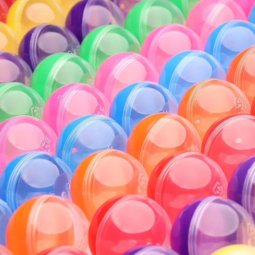 Capsule Vending Machine Translucent Round Capsules Empty 25 pcs 2.6 inch - Gumball Machine Capsul... | Amazon (US)