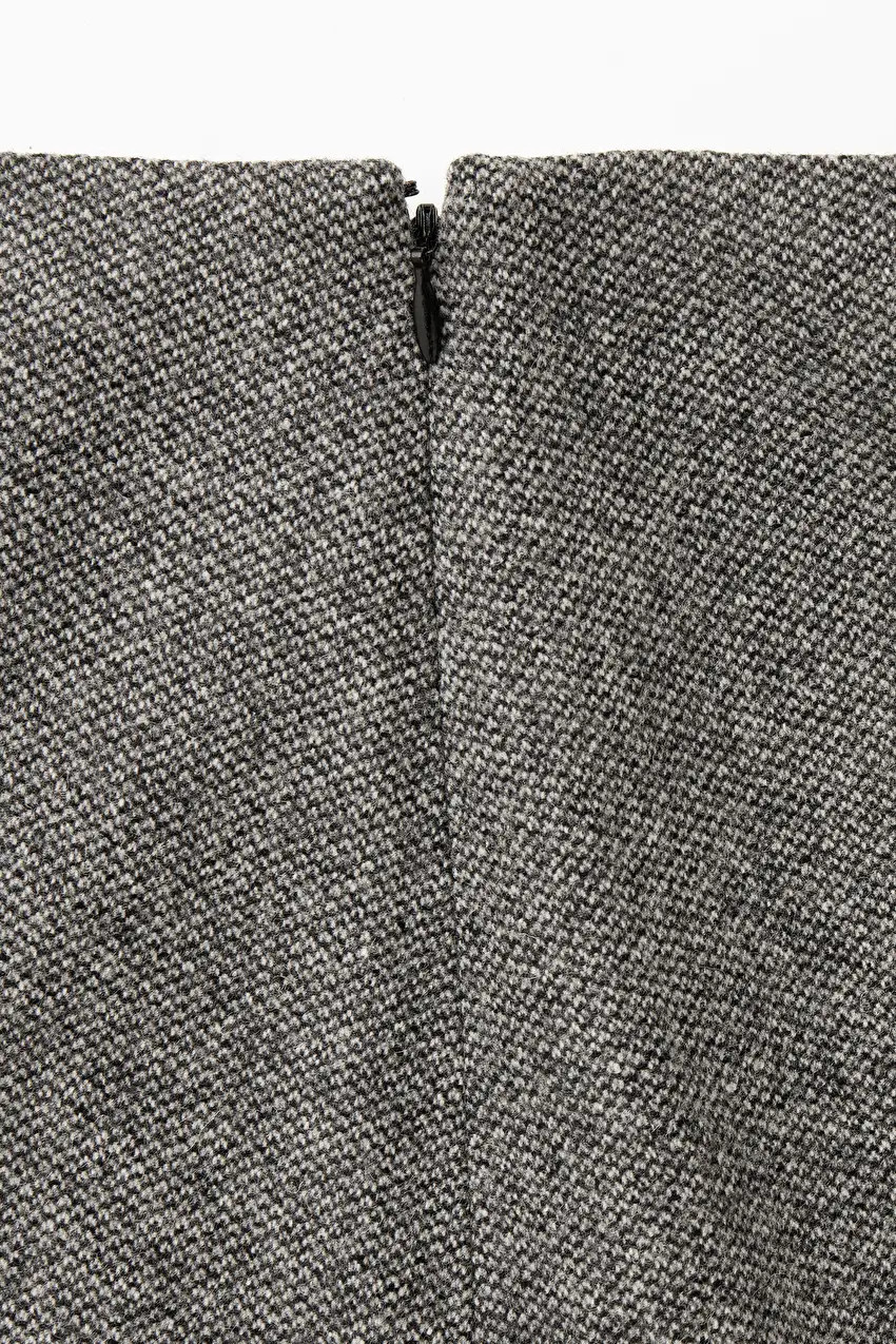 WOOL-JACQUARD MINI SKIRT - BLACK / WHITE - COS | COS UK