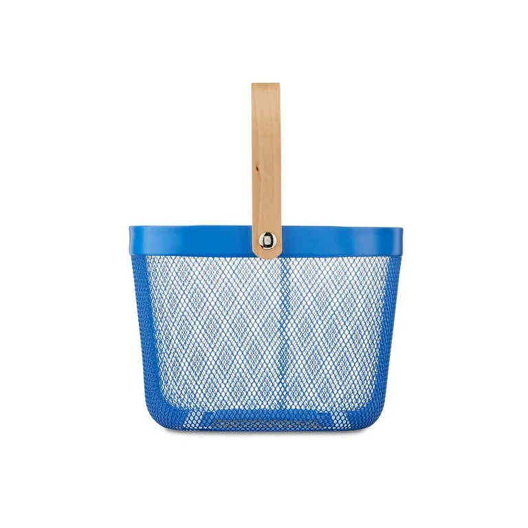 Easter Blue Mesh Basket, 12.5 in x 10 in x 9.5 in, by Way To Celebrate | Walmart (US)
