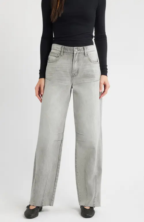 HIDDEN JEANS Low Slung Dart Wide Leg Jeans in Grey at Nordstrom, Size 30 | Nordstrom