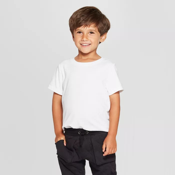 Toddler Boys' Short Sleeve T-Shirt - Cat & Jack™ White 2T | Target