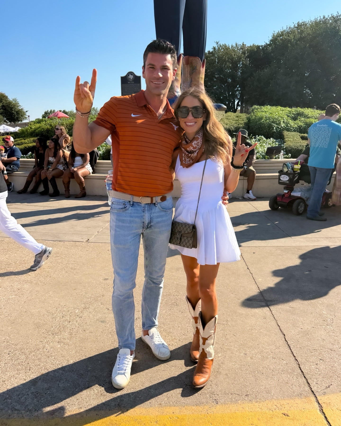 Thank you for all of your help in stories in choosing my gameday outfit!! Sharing them here in case you missed it! A lot of you wanted the boot links, so sharing those as well 👢

I look forward to this game all year and it’s a tradition we have with our mom. We try to go every year, and even though it wasn’t the ending we wanted, we had so much fun. Hook ‘em! 🤘🏼🤘🏼🤘🏼 

#gamedayoutfit #texaagamedayoutfifs #txouweekend #txougameday 

College gameday outfit ideas, Texas gameday outfit ideas, longhorn football