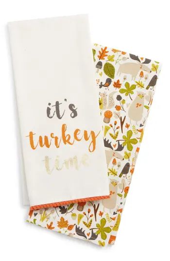 Levtex Turkey Time Set Of 2 Dish Towels, Size One Size - Beige | Nordstrom