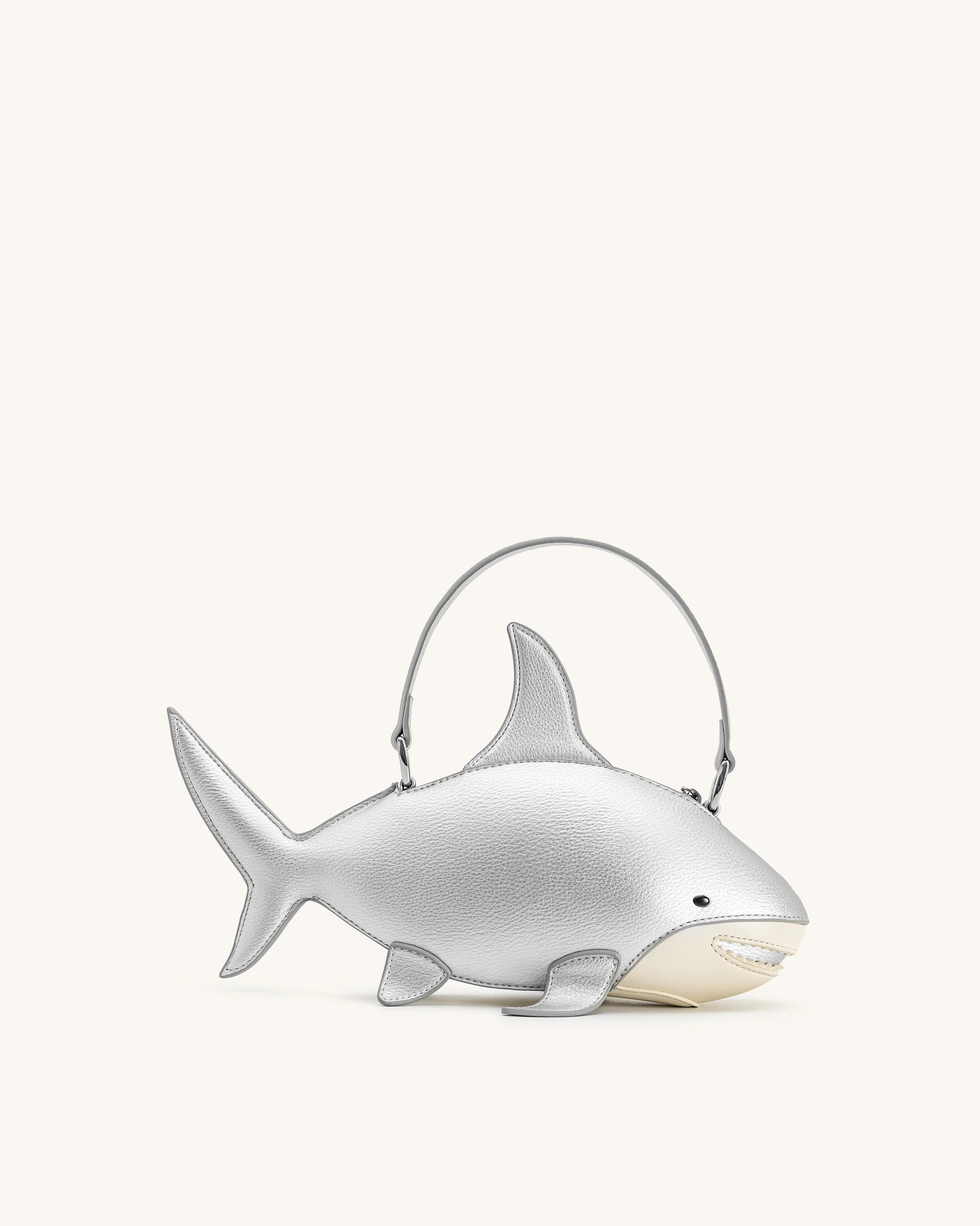 Nerys Shark Look Top Handle Bag - Silver | JW PEI US
