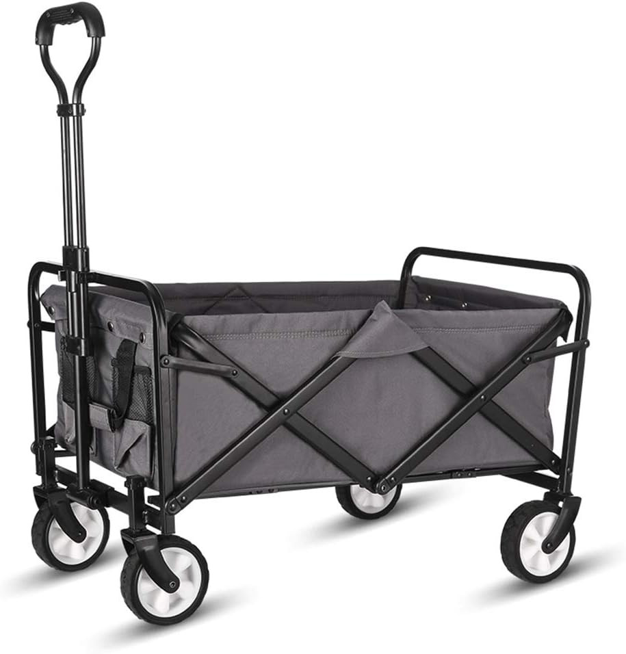 WHITSUNDAY Collapsible Folding Garden Outdoor Park Utility Wagon Picnic Camping Cart 5“ Solid R... | Amazon (US)