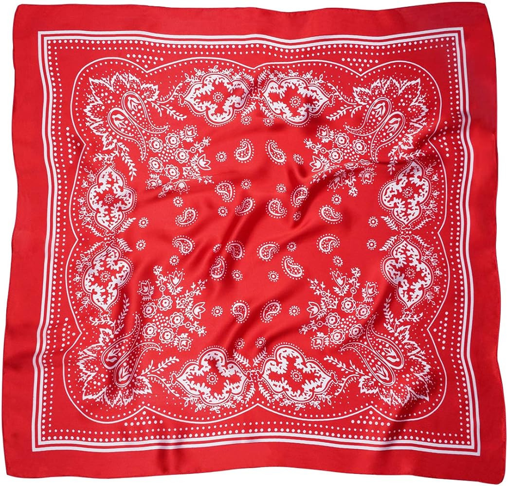 VANLINKER 27.5 Inches Silk Head Scarf for Women Men Vintage Bandanas Satin Hair Scarf Silk Wrap N... | Amazon (US)