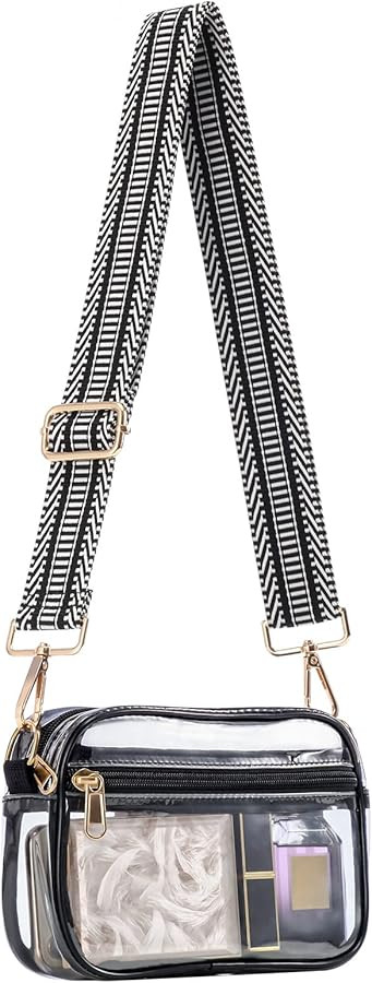 HULISEN Clear Crossbody Bag Stadium Approved, Clear Purse for Women Men, Transparent Messenger Sh... | Amazon (US)