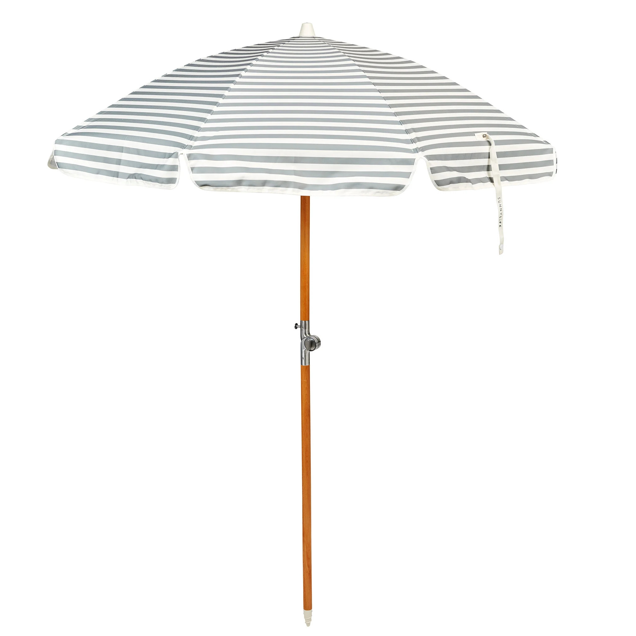 Luxe Beach Umbrella - Seagrass Stripe | SUNNYLIFE US