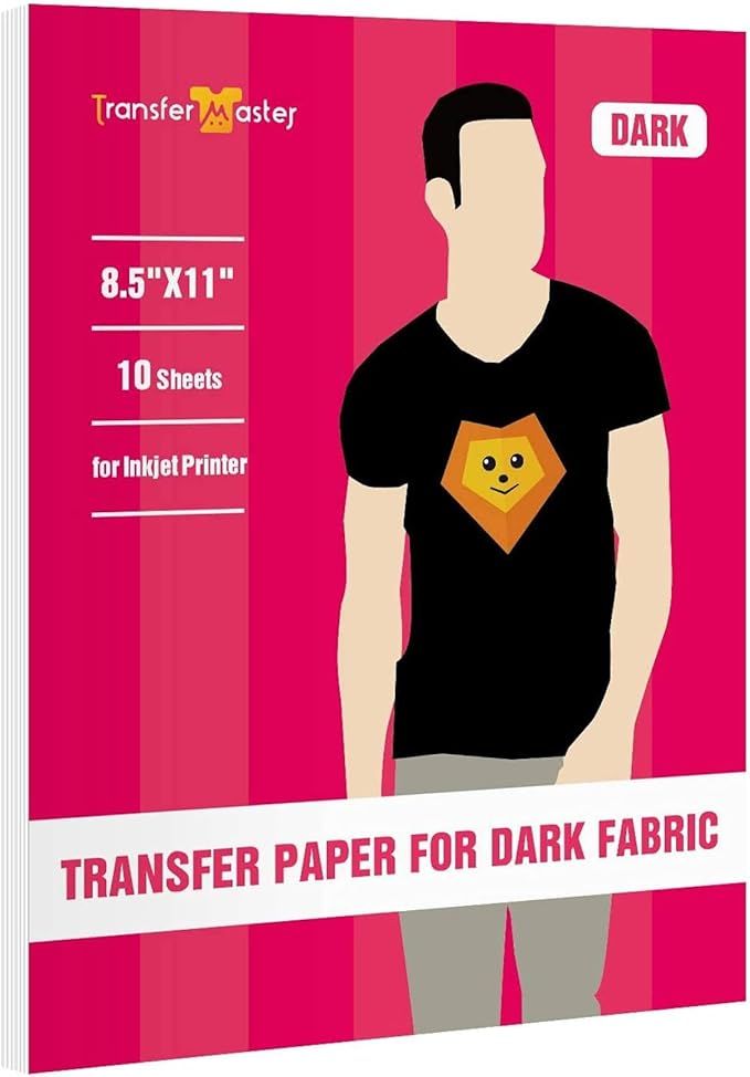 Iron on Heat Transfer Paper for Dark Fabric 8.5x11 inch Printable T Shirt Transfer Paper Compatib... | Amazon (US)