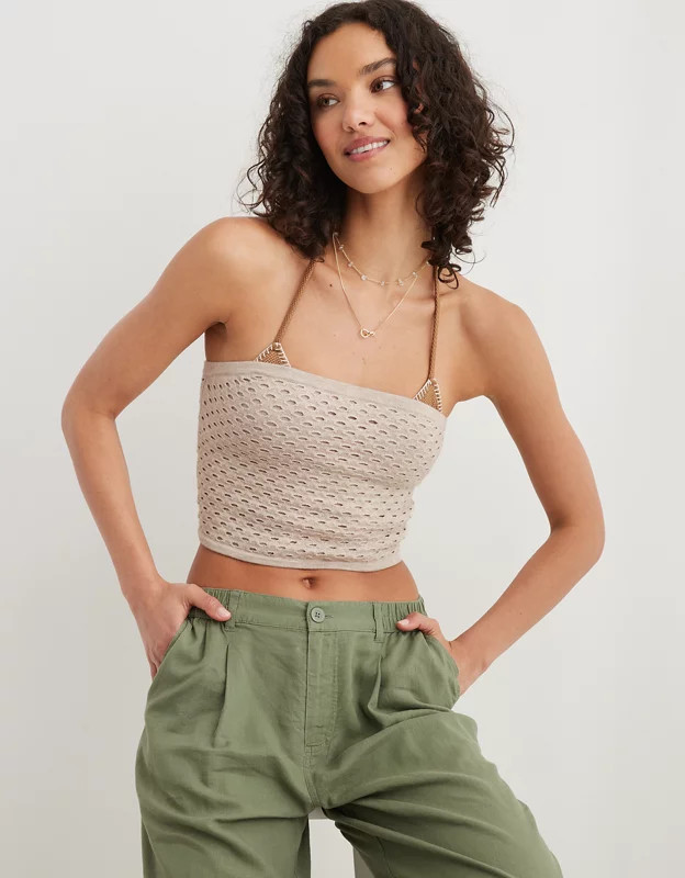 Aerie Crochet Sweater Tube Top | American Eagle Outfitters (US & CA)