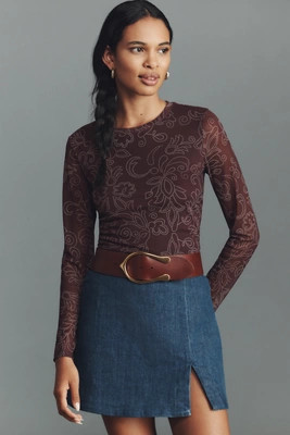 Sanctuary Mesh Long-Sleeve Top | Anthropologie (US)