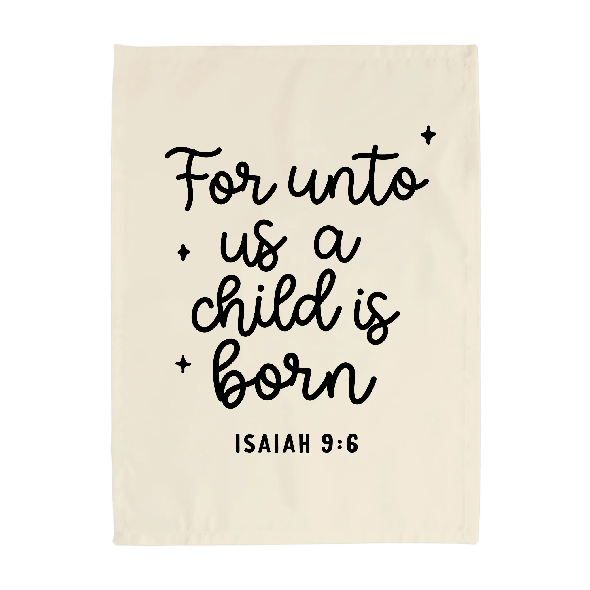 {Neutral} For Unto Us a Child is Born Banner | Hunny Prints