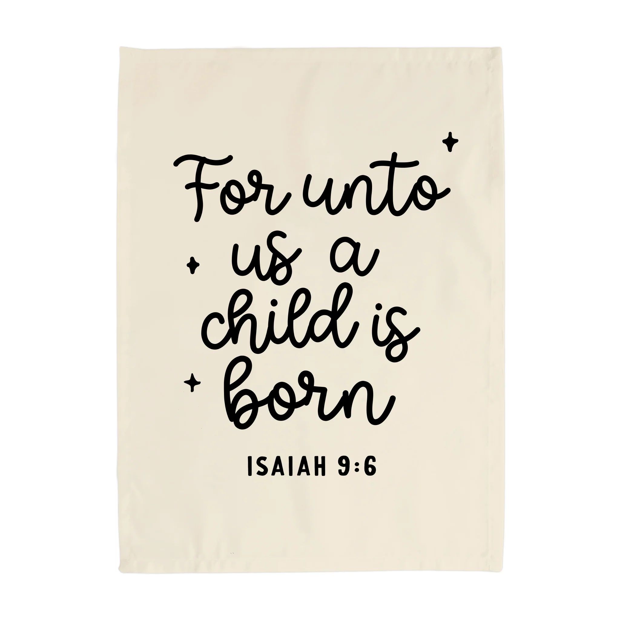 {Neutral} For Unto Us a Child is Born Banner | Hunny Prints