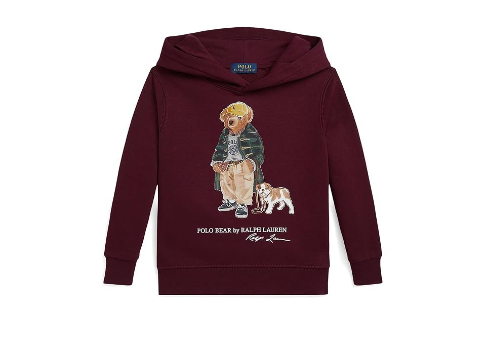 Polo Ralph Lauren Kids Polo Bear Fleece Hoodie (Toddler/Little Kid) Boy's Sweatshirt Classic Wine : 7 Little Kid, Cotton/Polyester | Zappos