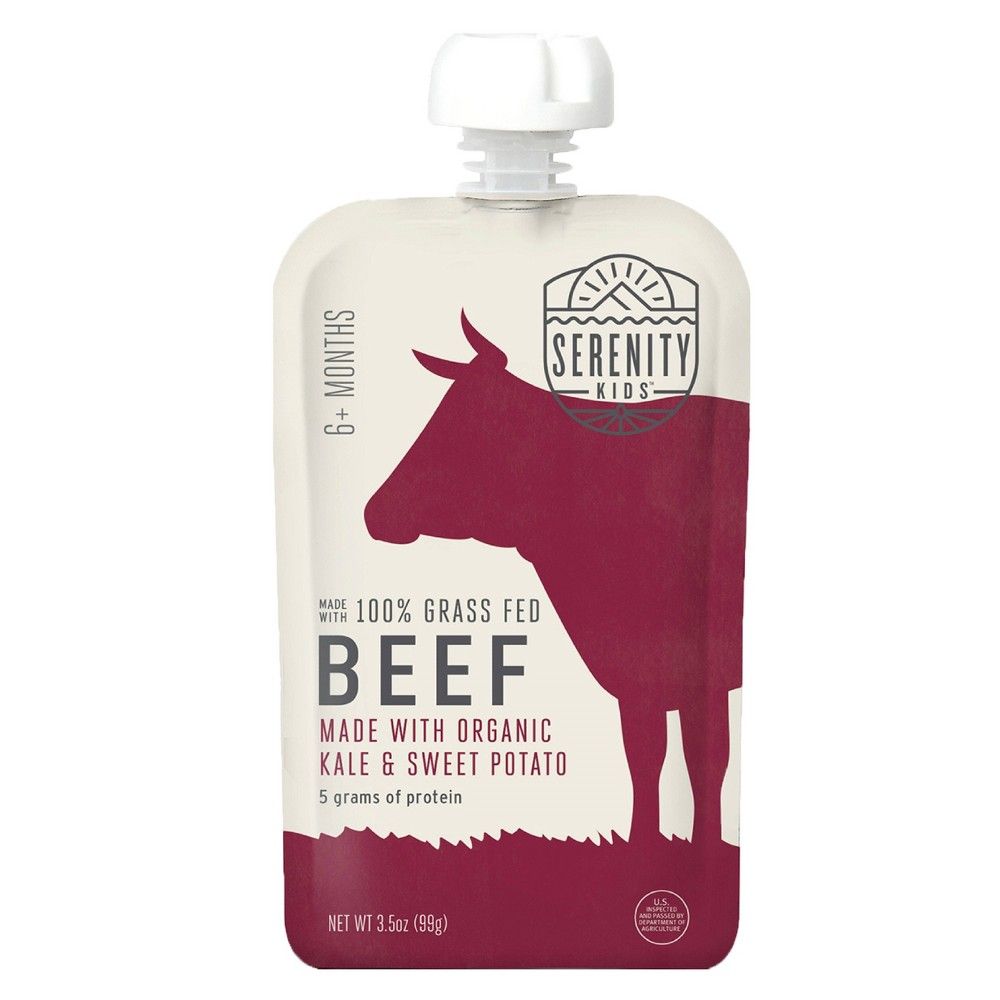 Serenity Kids Grass Fed Beef with Organic Kale & Sweet Potato Baby Meals, Clean Label Project Purity | Target